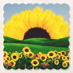 SUNFLOWER HILL PAPER COASTER