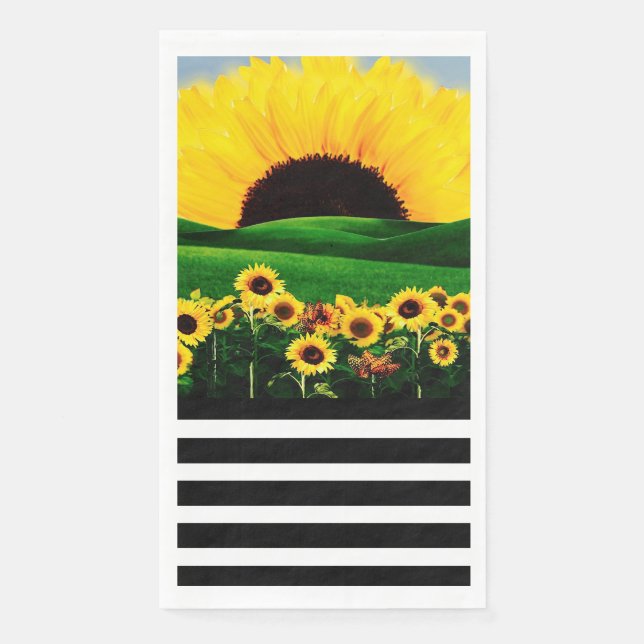 SUNFLOWER HILL PAPER GUEST TOWELS (Front)
