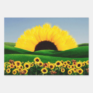 SUNFLOWER HILL WRAPPING PAPER SHEETS