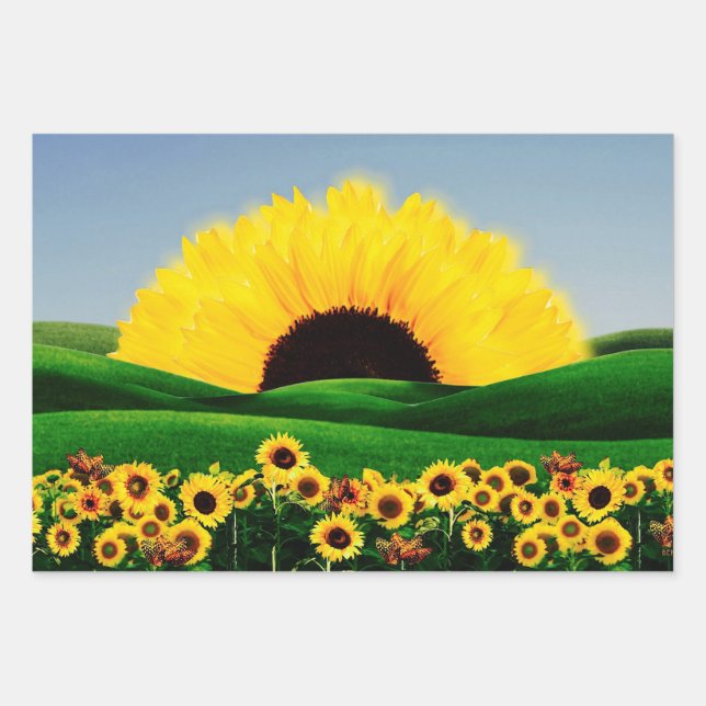 SUNFLOWER HILL WRAPPING PAPER SHEETS (Front)