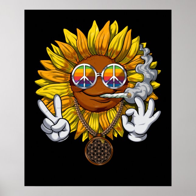 Sunflower Hippie Poster (Front)
