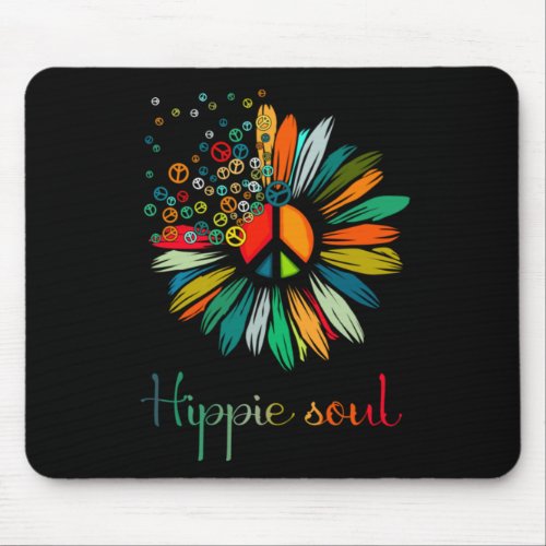 Sunflower Hippie Soul Mouse Pad