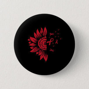 Sunflower HIV Aids Brain Aneurysm Stroke Cool Awar Button