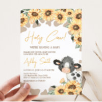 Sunflower Holy Cow Baby Shower