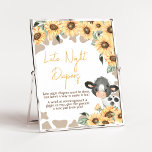Sunflower Holy Cow Baby Shower Late Night Diapers Poster<br><div class="desc">Make your event special with this Summer Baby Shower with our cute and lovely printable Late Night Diapers Sign featuring adorable Holy Cow Baby Shower theme. Download,  personalize,  and create lasting memories with this perfect touch for your joyous celebration!

BS774</div>