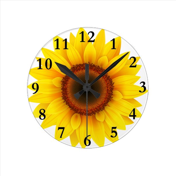 Flower Wall Clocks | Zazzle