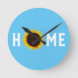 Sunflower Home Round Clock