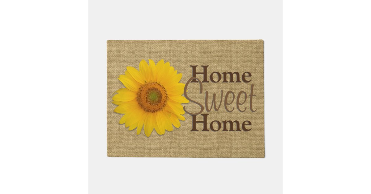 Sunflower Home Sweet Home Doormat Zazzle Com