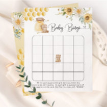 Sunflower honey bear Baby bingo game