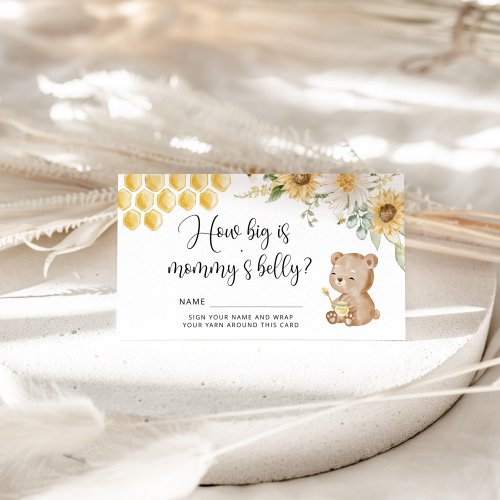 Sunflower honey bear how big is mommys belly enclosure card