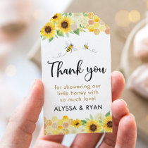 Sunflower Honey Bee Baby Shower Gift Tags