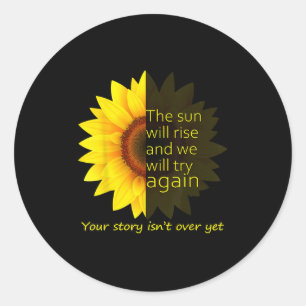 Sunflower Hope  Classic Round Sticker
