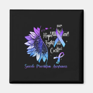 Sunflower Hope Fight Cure Suicide Prevention Aware Magnet