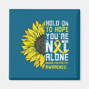 Sunflower Hope Suicide Prevention Awareness Yellow Magnet