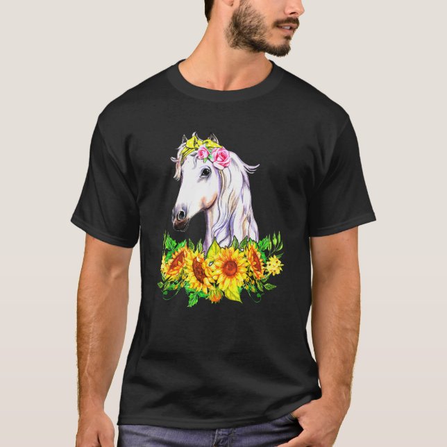 Sunflower Horse Riding T-Shirt (Front)