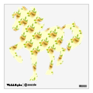 Sunflower horse wall decal