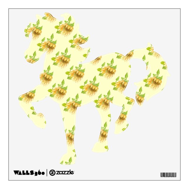 Sunflower horse wall decal (Front)