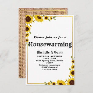 Sunflower Housewarming Party Invitation