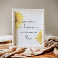 Sunflower how many kisses bridal shower game
