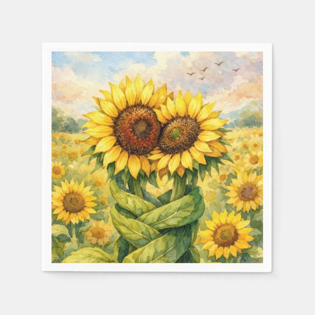Sunflower Hug Napkins (Front)