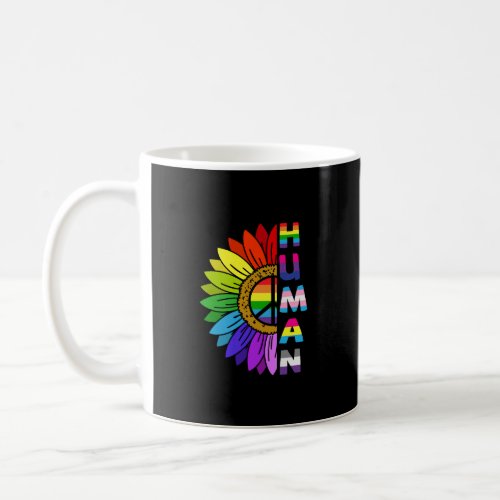 Sunflower Human in Rainbow Color  LGBTQ  Pride  Coffee Mug