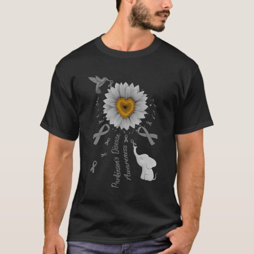 Sunflower Hummingbird Elephant Parkinsons Disease T_Shirt