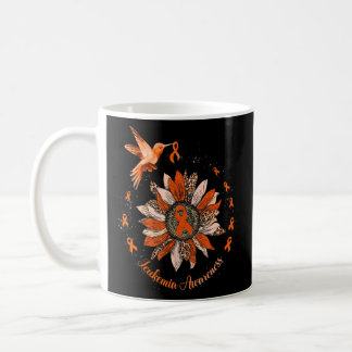 Sunflower Hummingbird Orange Ribbon Leukemia Warri Coffee Mug
