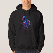 Sunflower Hummingbird Pink And Blue Ribbon Sids Wa Hoodie