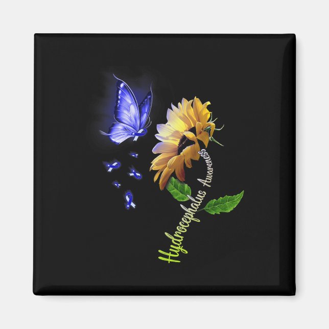 Sunflower Hydrocephalus Awareness 2  Magnet (Front)