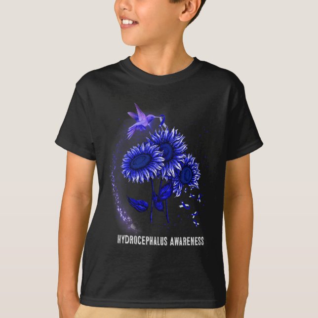 Sunflower Hydrocephalus Awareness  T-Shirt (Front)