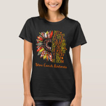 Sunflower I Am The Storm Uterine Cancer Awareness T-Shirt