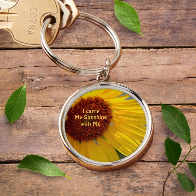 Sunflower I Carry My Sunshine with Me Keychain (Creator Uploaded)