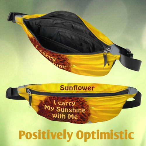 Sunflower I Carry My Sunshine with Me Personalized Fanny Pack