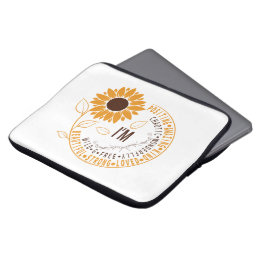 Sunflower I&#39;m Beautiful Strong Loved    Laptop Sleeve