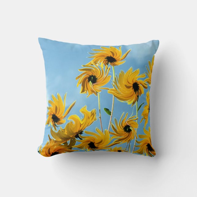 Sunflower Impressions Accent Throw Pillow (Front)