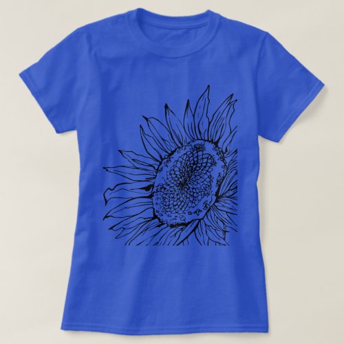 Sunflower in a blue sky T_Shirt