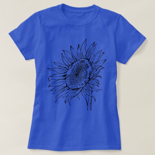 Sunflower in a blue sky Ukraine symbol T_Shirt