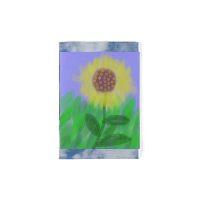 Sunflower In A Cloudless Sky Passport Holder (Front)