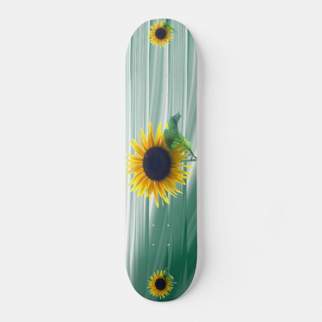 Sunflower In Full Bloom Skateboard Deck (Front)