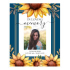 Sunflower In Loving Memory Photo Poster