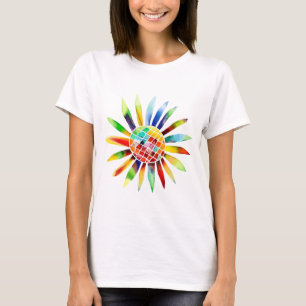 Sunflower in rainbow colors T-Shirt