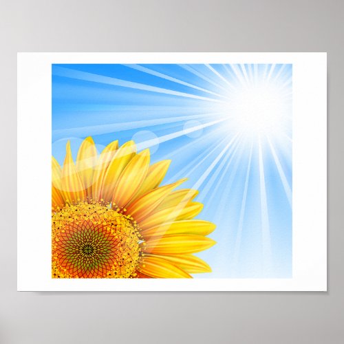 Sunflower In Sunlight Poster