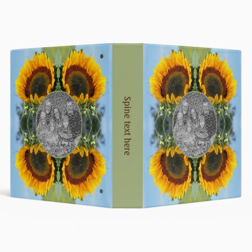 Sunflower In Sunshine Create Your Own Photo 3 Ring Binder