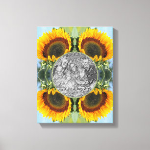 Sunflower In Sunshine Create Your Own Photo Canvas Print