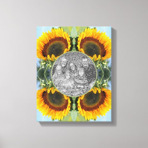 Sunflower In Sunshine Create Your Own Photo Canvas Print