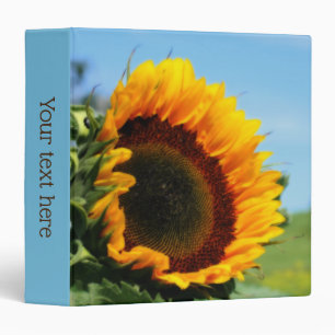 Sunflower In Sunshine Flower Art Personalized 3 Ring Binder