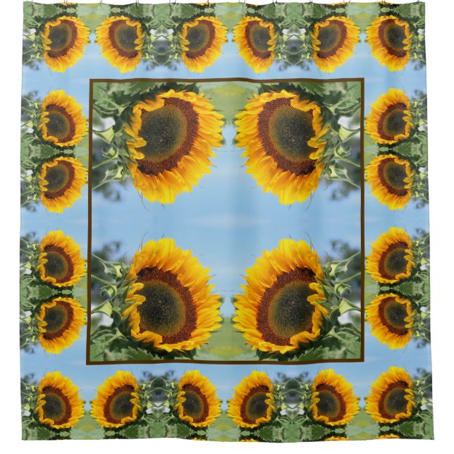 Sunflower In Sunshine Flower Art   Shower Curtain (Front)