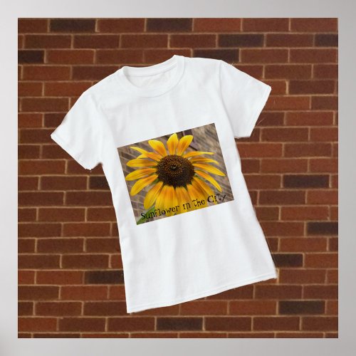 Sunflower in the City Ladies T_Shirt