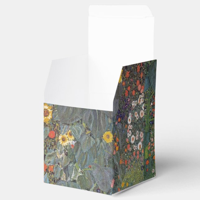 Sunflower in the garden Gustav Klimt art nouveau Favor Boxes (Opened)