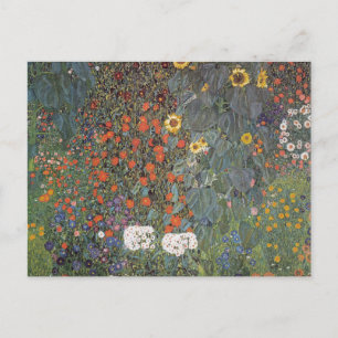 Sunflower in the garden Gustav Klimt art nouveau Postcard